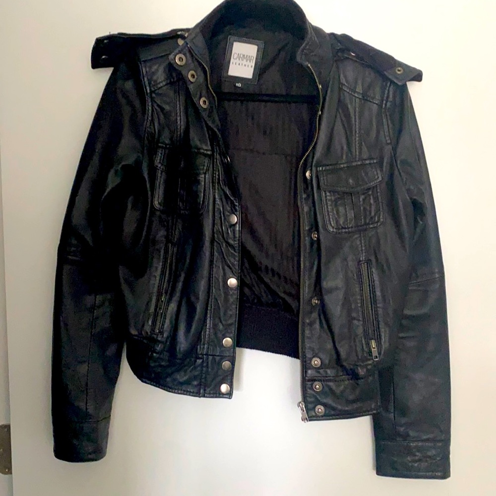 Hooded Leather Jacket